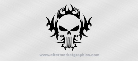 Punisher Tribal Skull Decal